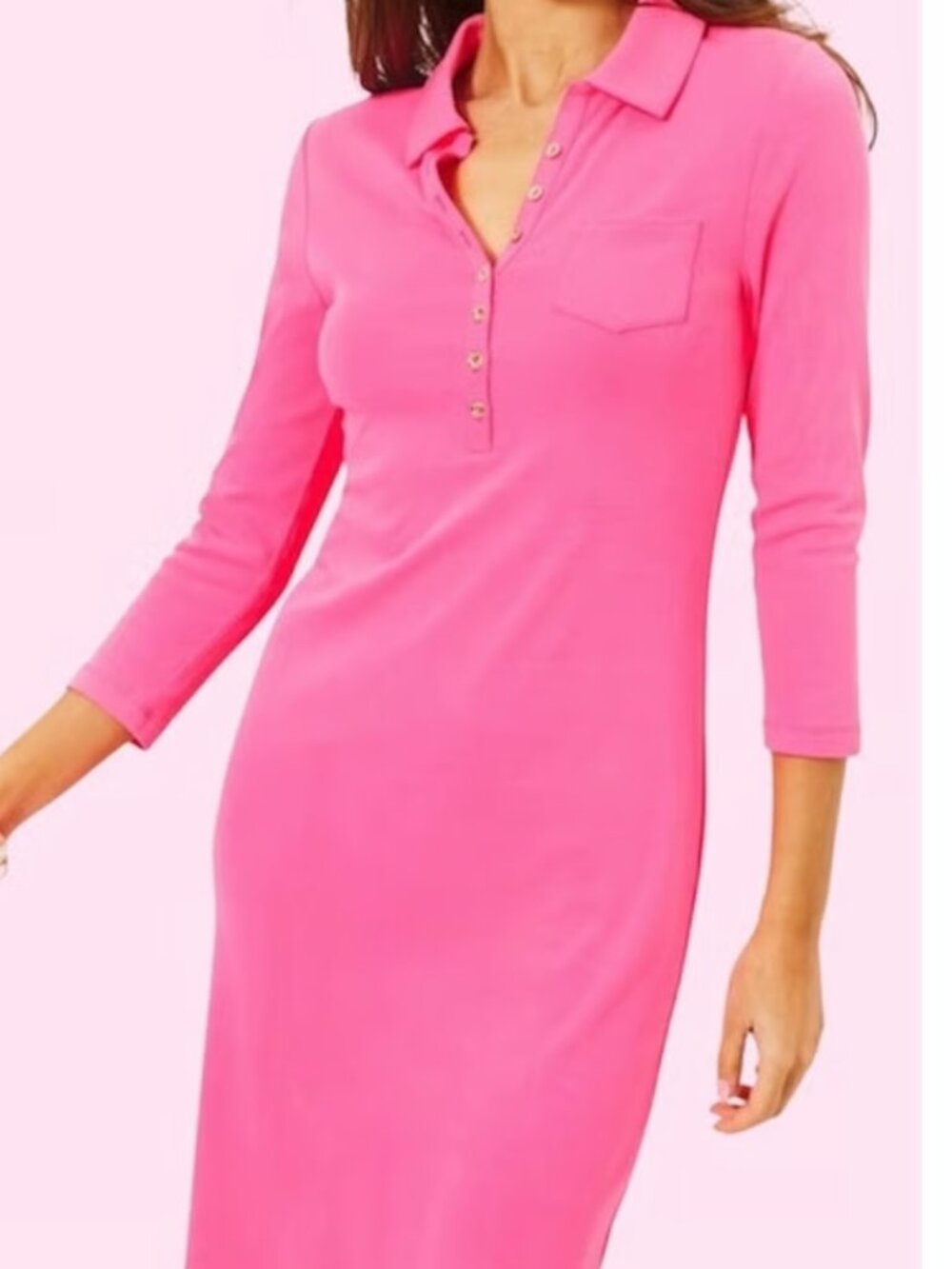 NWT LILLY PULITZER Neon Pink Polo Dress PREPPY 128 Retail